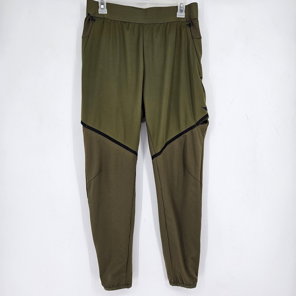 Nike Training Pants Mens Medium Olive Green Gym Performance‎ Dri Fit 927360-395